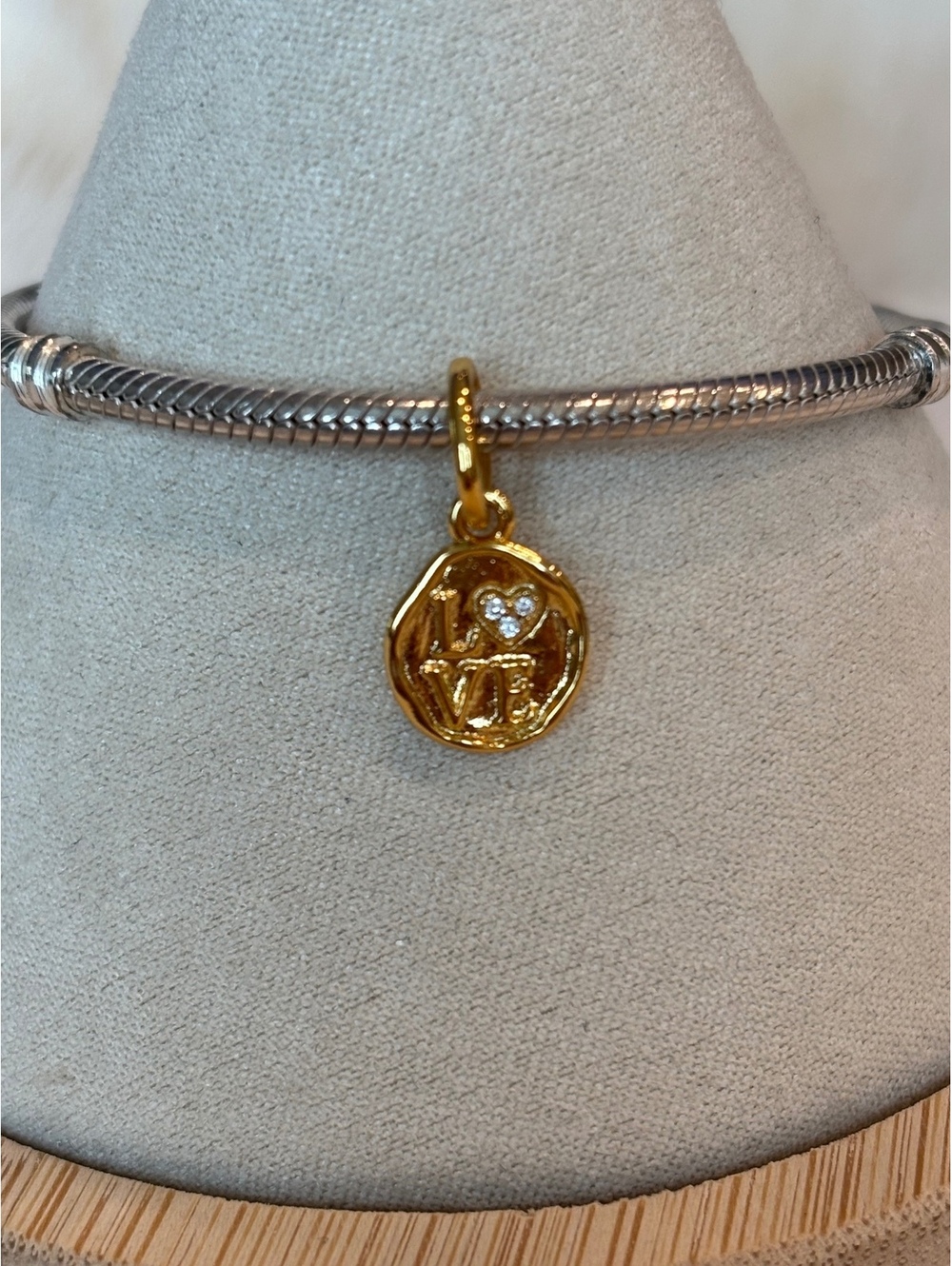 Pandora Gold Tone LOVE Charm